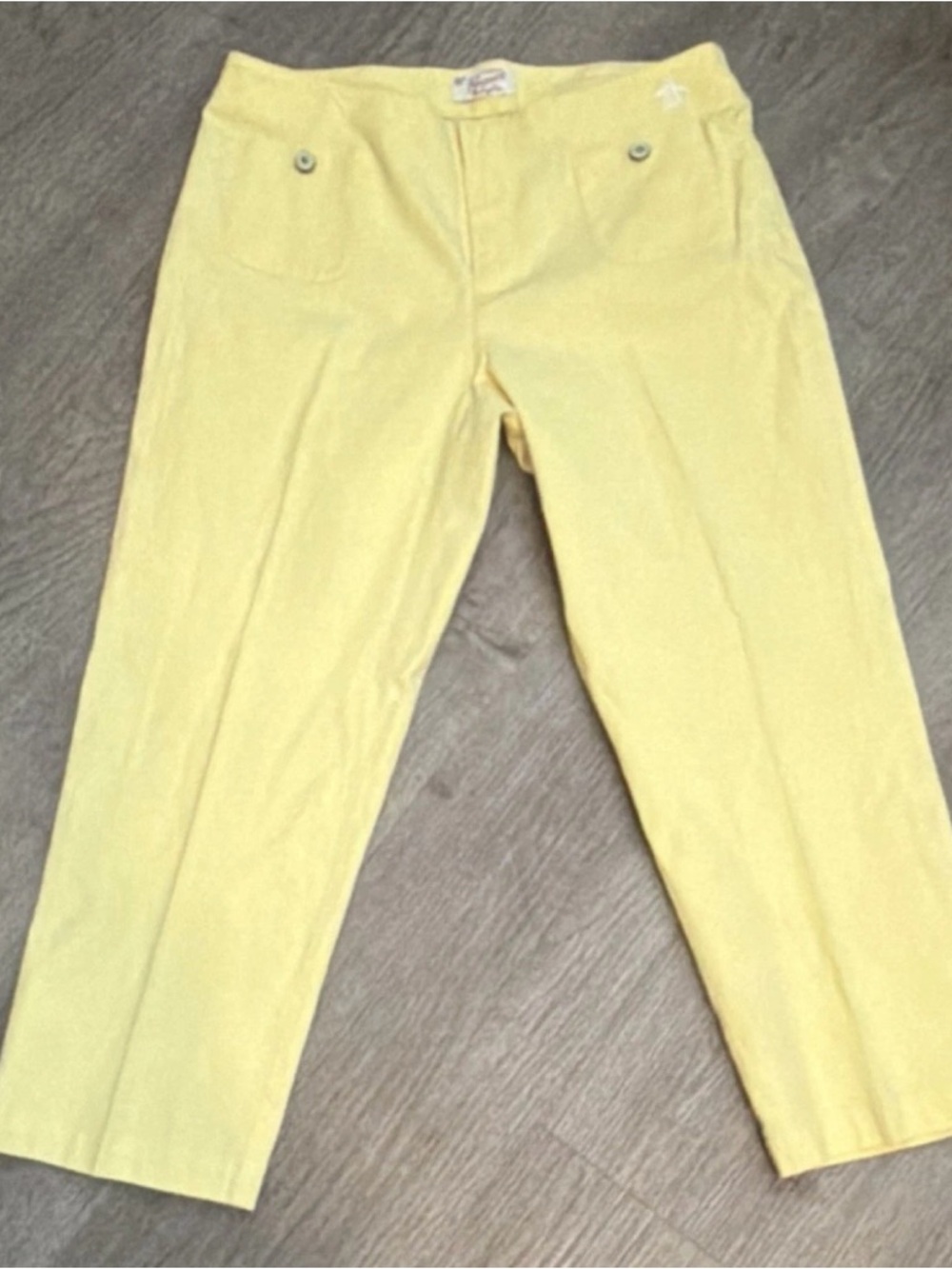 Original Penguin Yellow Pants with Branded Waistband